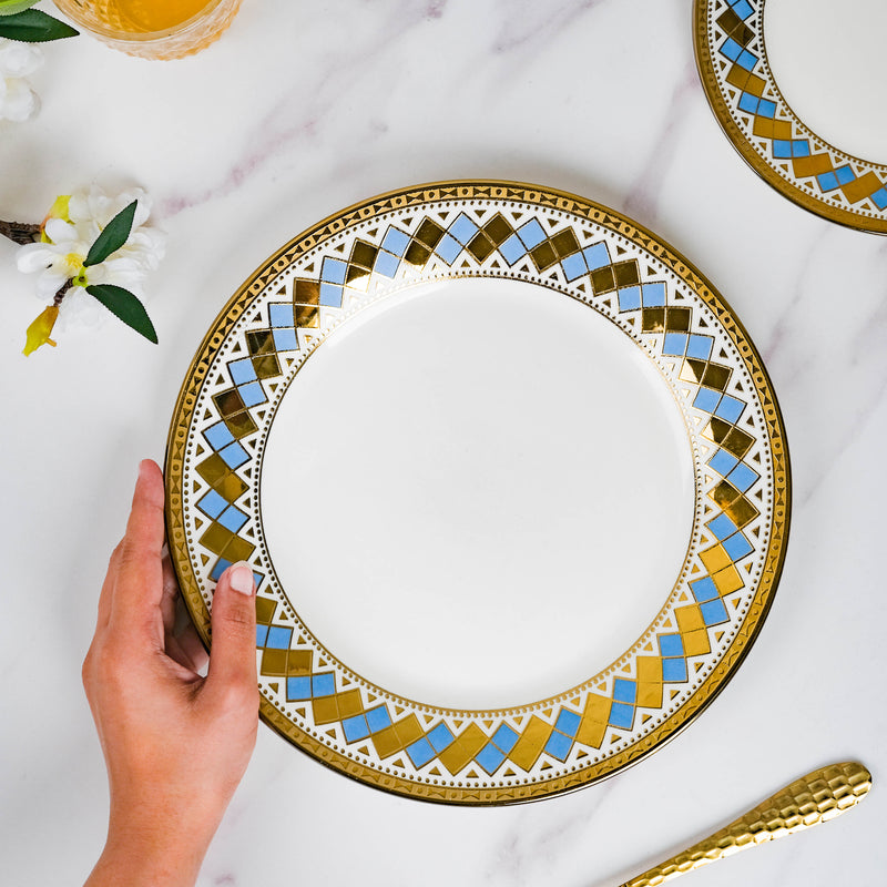 Aurelea Vivid Dinner Plate - Serving plate, lunch plate, ceramic dinner plates| Plates for dining table & home decor