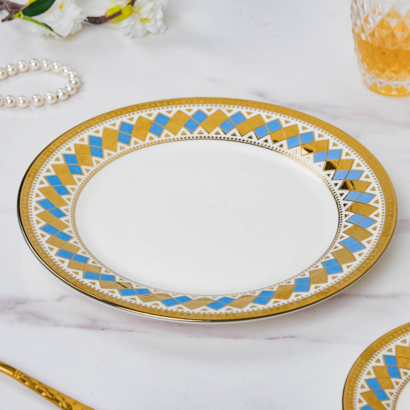 Aurelea Vivid Dinner Plate - Serving plate, lunch plate, ceramic dinner plates| Plates for dining table & home decor