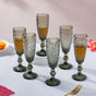 Textured Glassware Ash Grey Set Of 6 150 ml