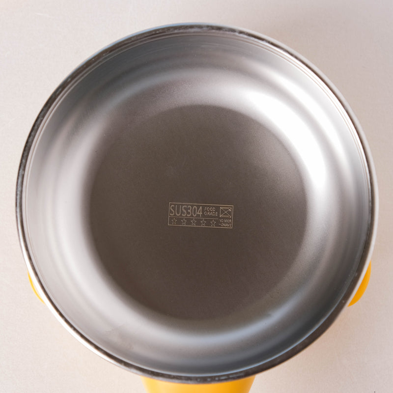 Stay Warm Steel Bowl With Suction Base Yellow 350 ml - Kids Lunch Box
