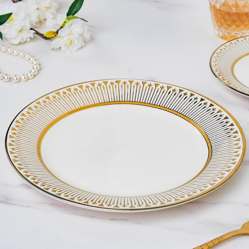 Aurelea Abstract Dinner Plate - Serving plate, snack plate, ceramic dinner plates| Plates for dining table & home decor