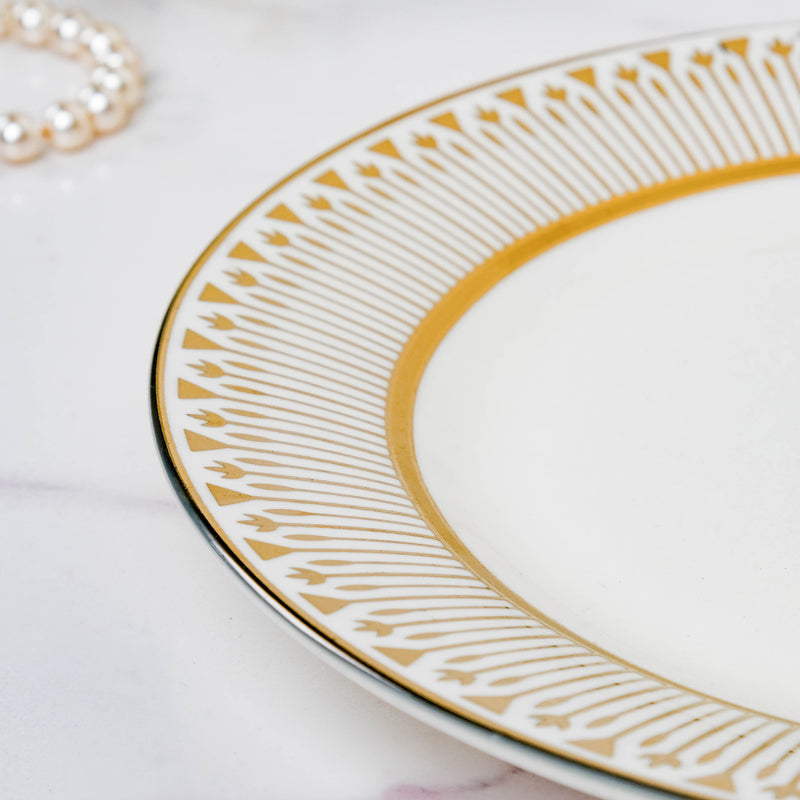 Aurelea Abstract Dinner Plate - Serving plate, snack plate, ceramic dinner plates| Plates for dining table & home decor