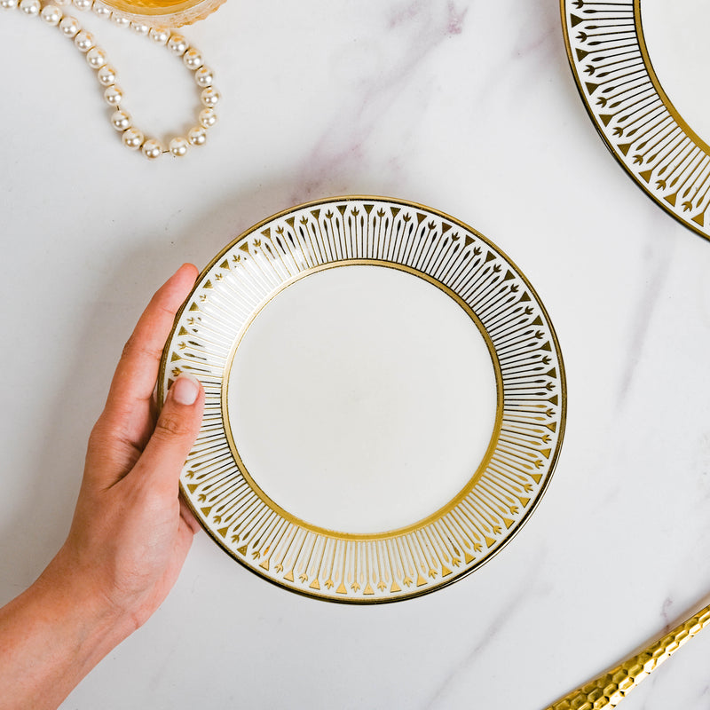 Aurelea Abstract Snack Plate - Serving plate, snack plate, dessert plate | Plates for dining & home decor