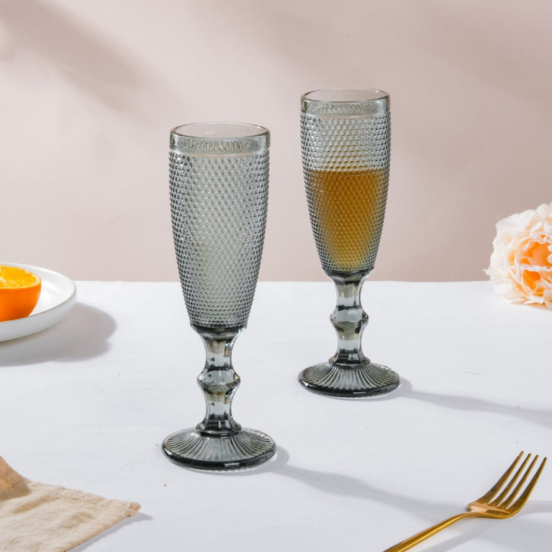 Mimosa Glass Grey Set Of 6 150 ml