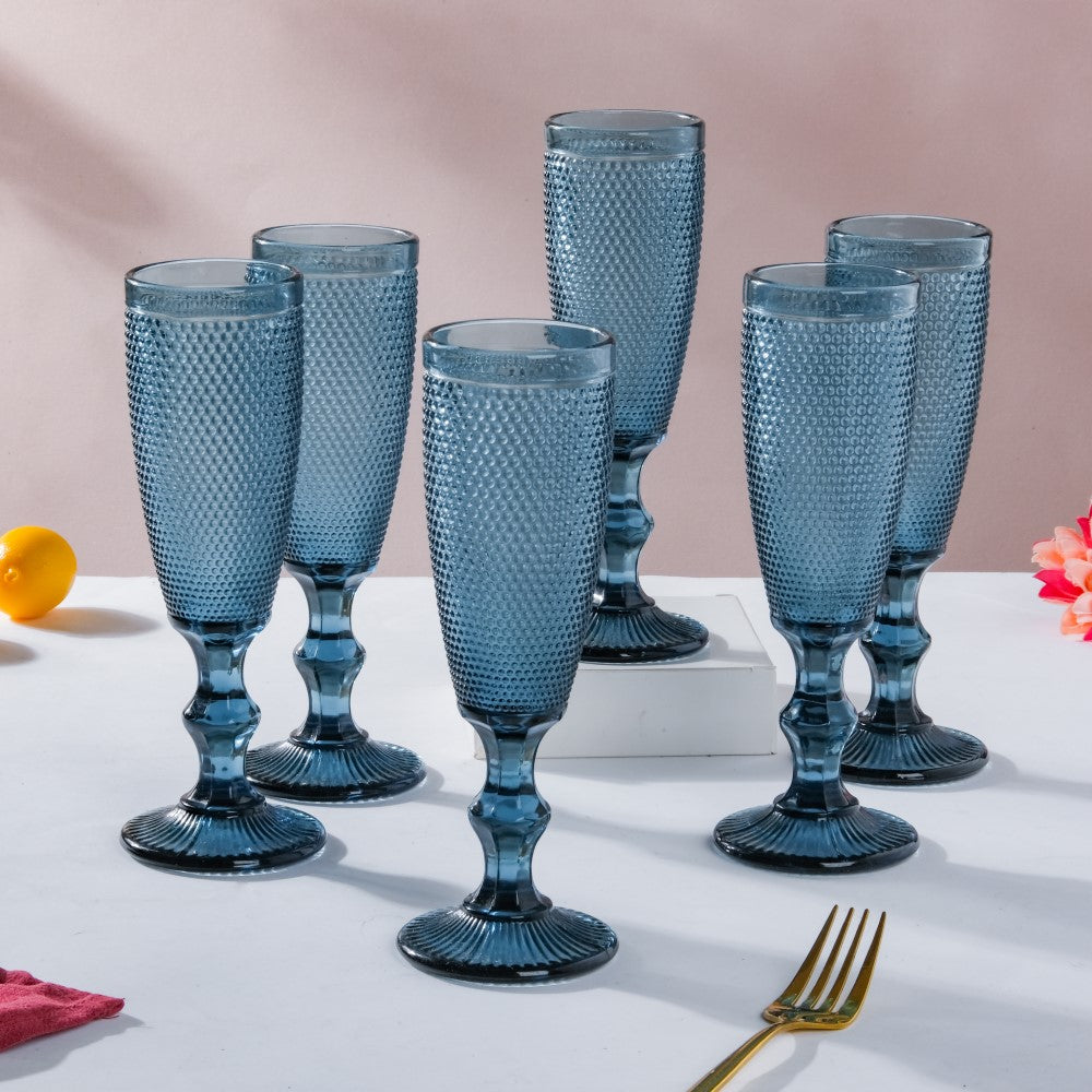 Nestasia Set of 6 Grey Mimosa Glass 150 ml: Buy Nestasia Set of 6 Grey Mimosa  Glass 150 ml Online at Best Price in India