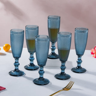 Mimosa Glass Blue Set Of 6 150 ml