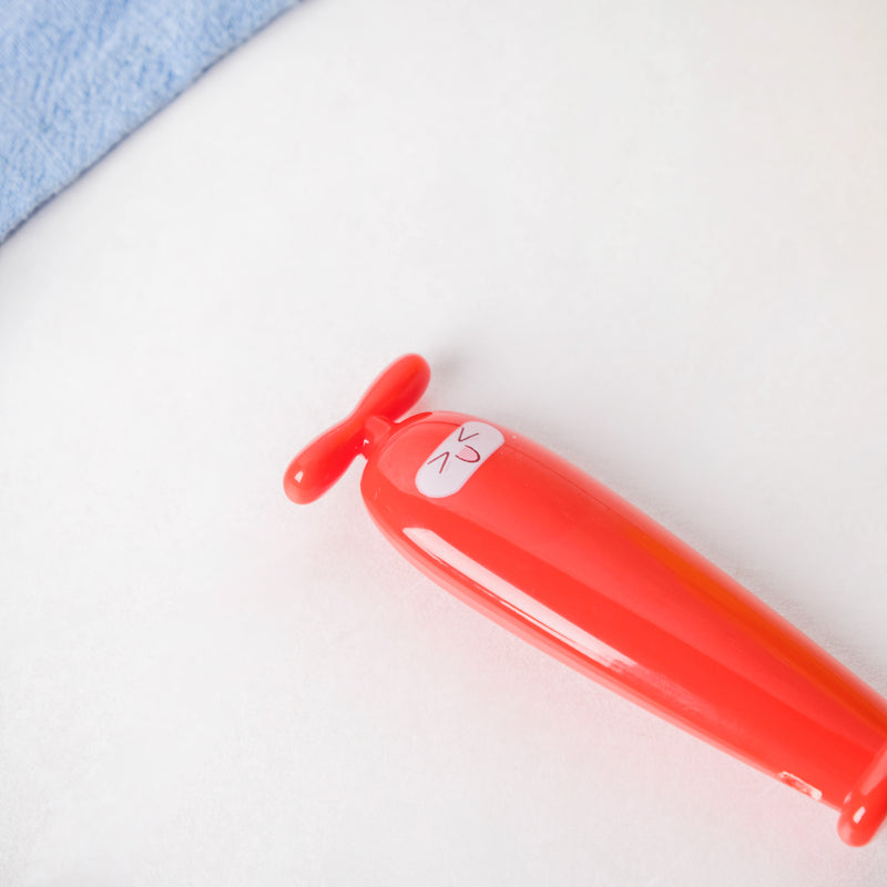 Stainless Steel Kids Feeding Spoon Red
