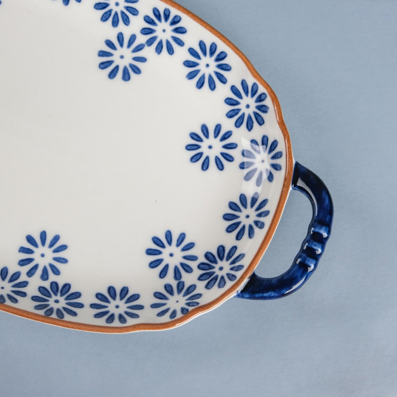 Daisy Tray - Ceramic platter, serving platter, fruit platter | Plates for dining table & home decor