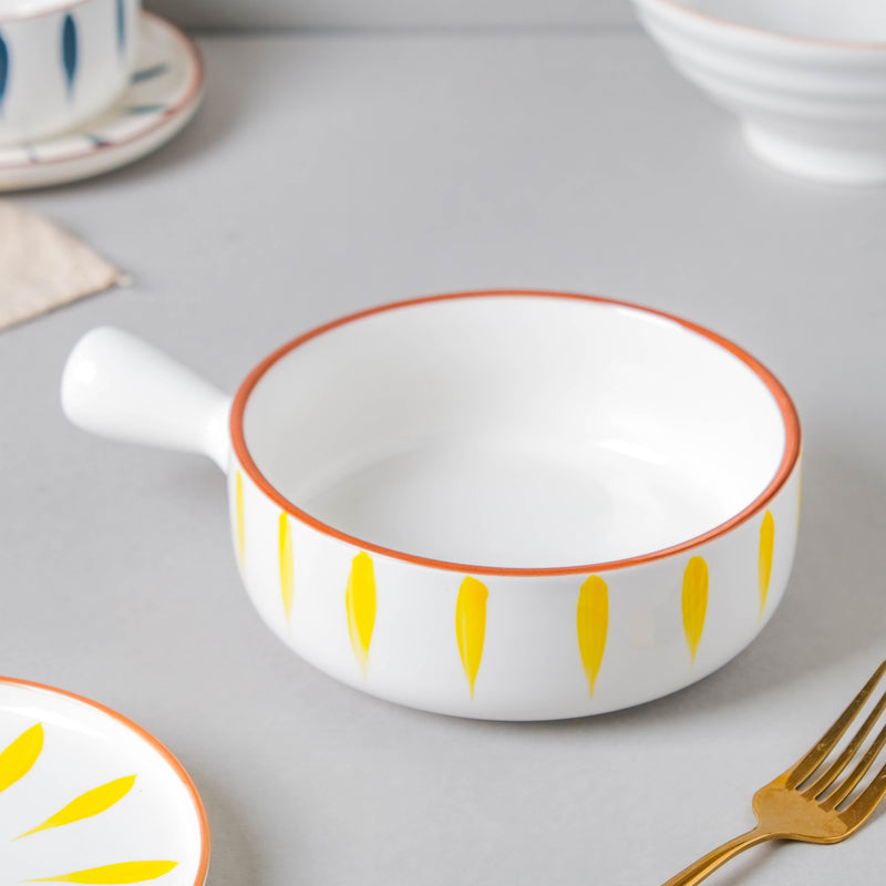 Teardrop Blue And Yellow 22 Piece Dinner Set For 6