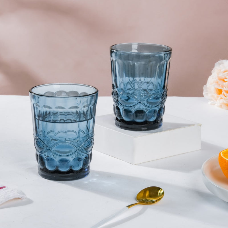 Everyday Drinking Glass Blue Set Of 6 250 ml