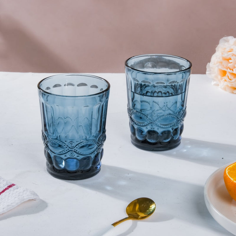 Everyday Drinking Glass Blue Set Of 6 250 ml