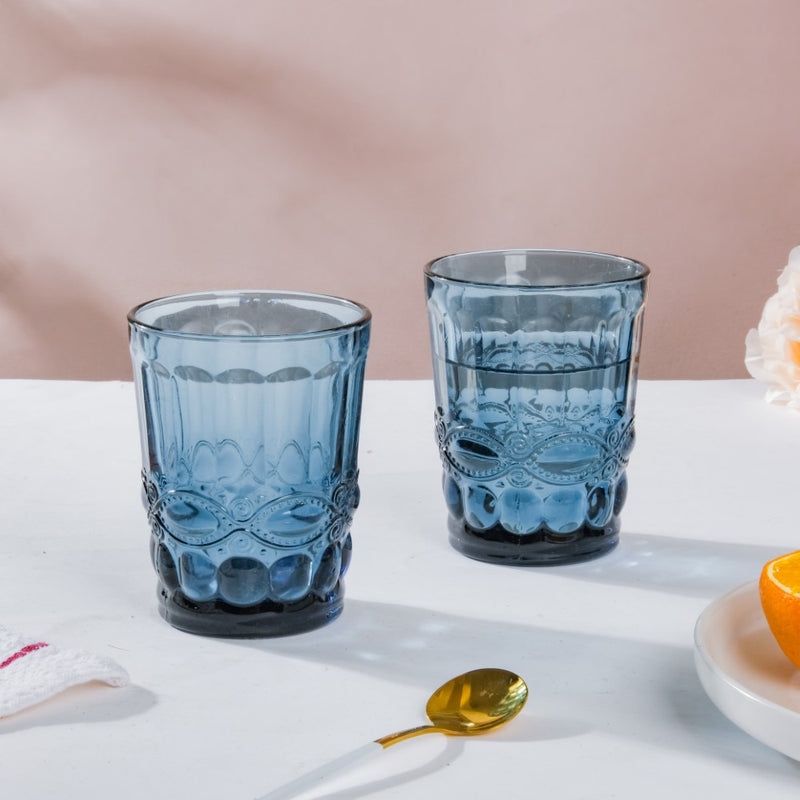 Everyday Drinking Glass Blue Set Of 6 250 ml