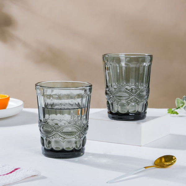 Everyday Drinking Glass Grey Set Of 6 250 ml