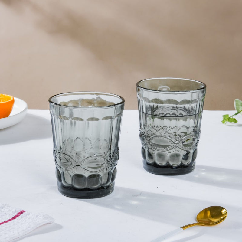 Everyday Drinking Glass Grey Set Of 6 250 ml