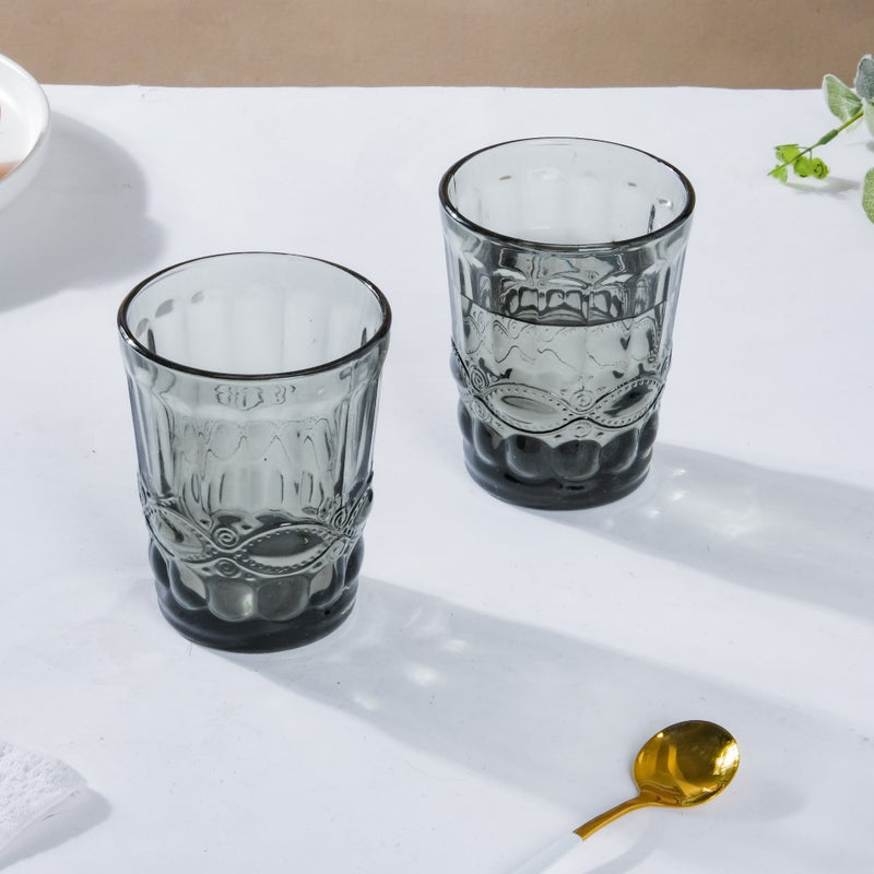 Everyday Drinking Glass Grey Set Of 6 250 ml