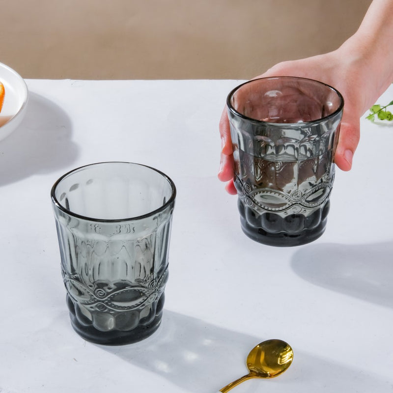 Everyday Drinking Glass Grey Set Of 6 250 ml