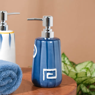Nitori White Swirl Blue Dispenser With Nozzle 450ml
