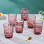 Rose Everyday Drinking Glass Mauve Set Of 6 250 ml