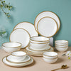 White Elysian 21 Piece Dinner Set For 6