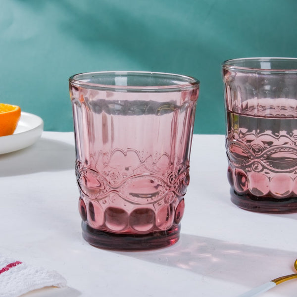 Rose Everyday Drinking Glass Mauve Set Of 6 250 ml