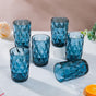 Crystal Tumbler Blue Set Of 6 350 ml