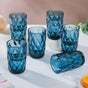 Crystal Tumbler Blue Set Of 6 350 ml