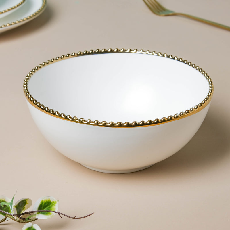 White Elysian 21 Piece Dinner Set For 6