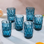 Crystal Tumbler Blue Set Of 6 350 ml