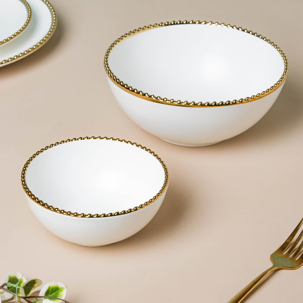 White Elysian 21 Piece Dinner Set For 6