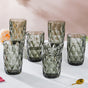 Crystal Tumbler Grey Large Set Of 6 350 ml