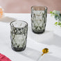 Crystal Tumbler Grey Large Set Of 6 350 ml