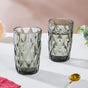 Crystal Tumbler Grey Large Set Of 6 350 ml