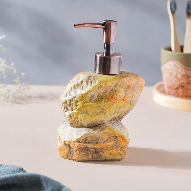 Carnelia Yellow And Green Ceramic Dispenser With Nozzle 400ml