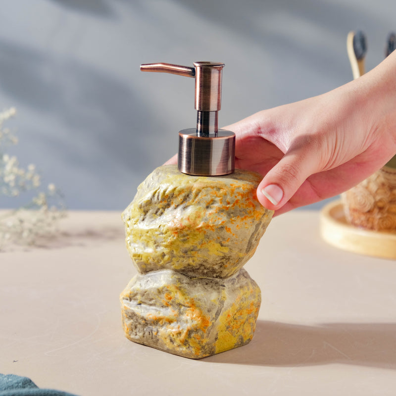 Carnelia Yellow And Green Ceramic Dispenser With Nozzle 400ml