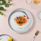 Swirl Snack Ceramic Dinner Plate Grey 10.5 Inch