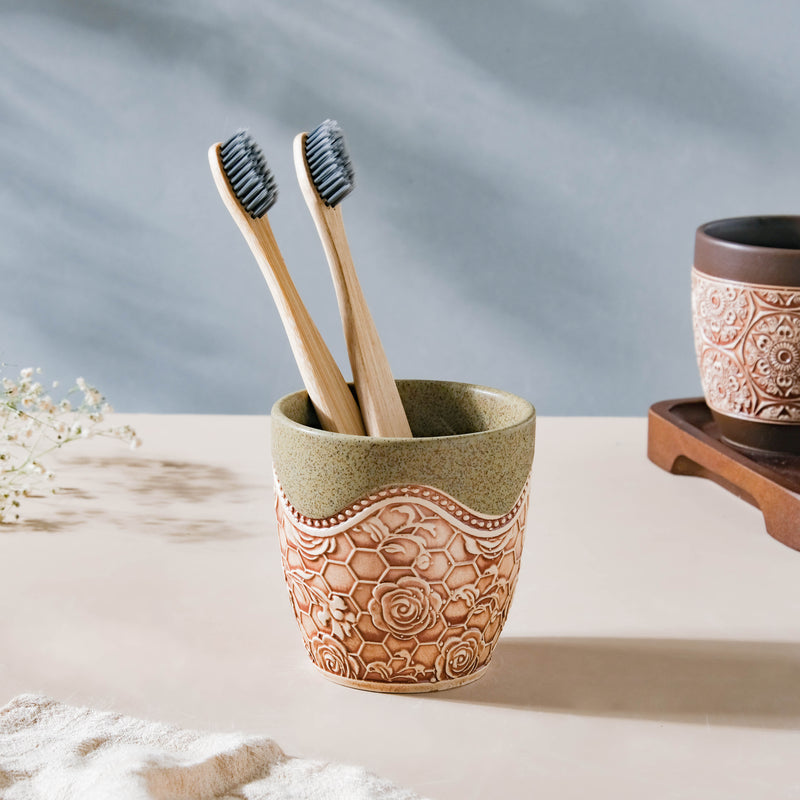 Vintage Rose Multipurpose Green Tumbler 200ml