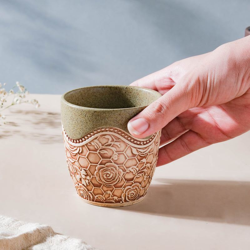 Vintage Rose Multipurpose Green Tumbler 200ml