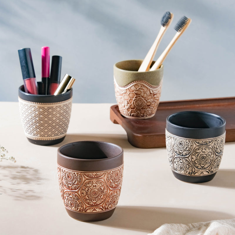 Vintage Rose Multipurpose Green Tumbler 200ml