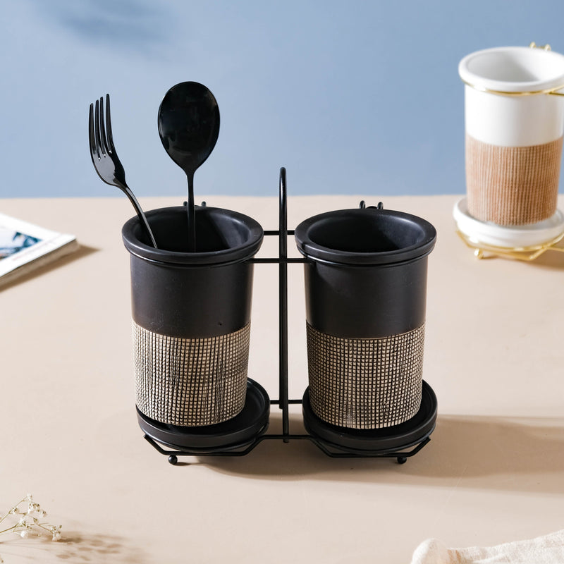 Gemini Twin Tumbler Set Of 2 Black - Kitchen Tool