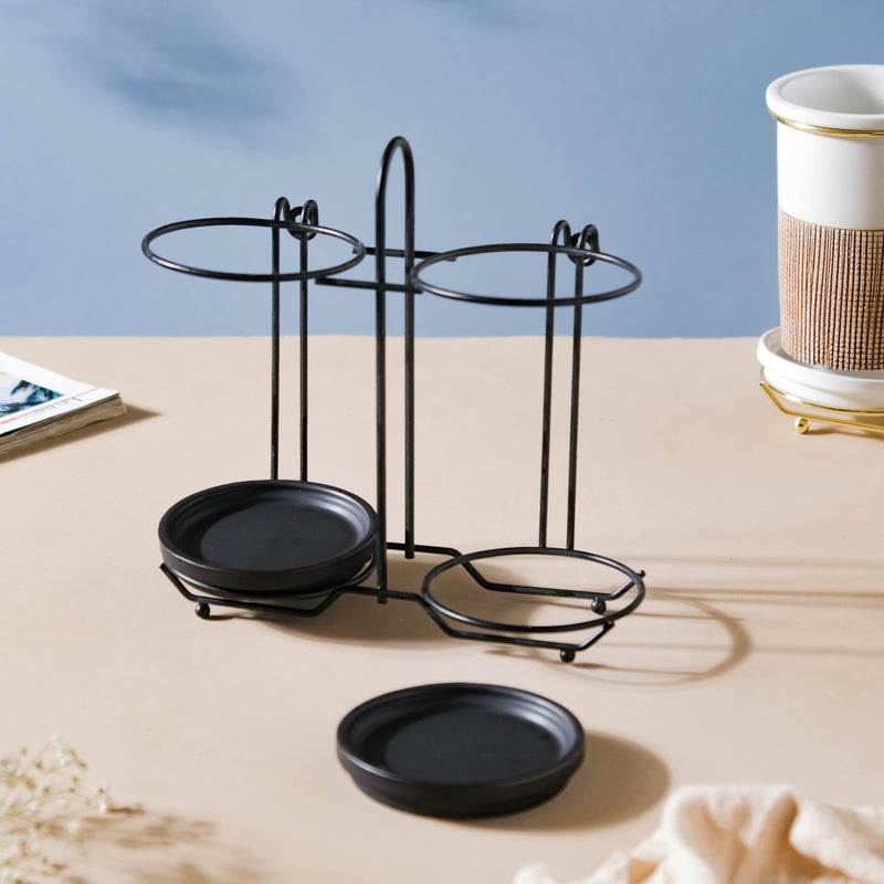 Gemini Twin Tumbler Set Of 2 Black - Kitchen Tool