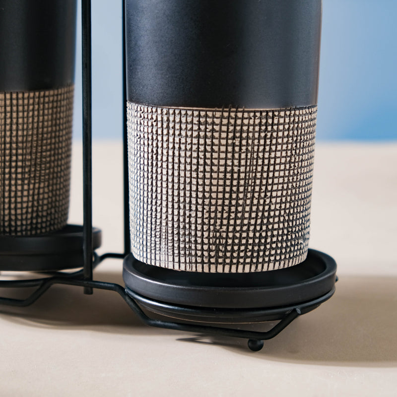 Gemini Twin Tumbler Set Of 2 Black - Kitchen Tool