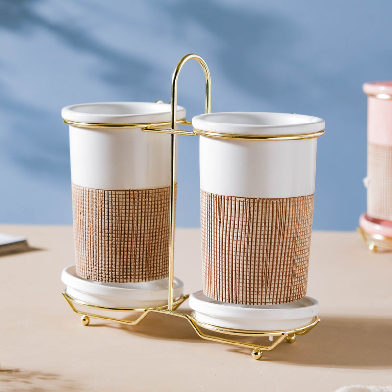 Gemini Twin Tumbler Set Of 2 White - Kitchen Tool