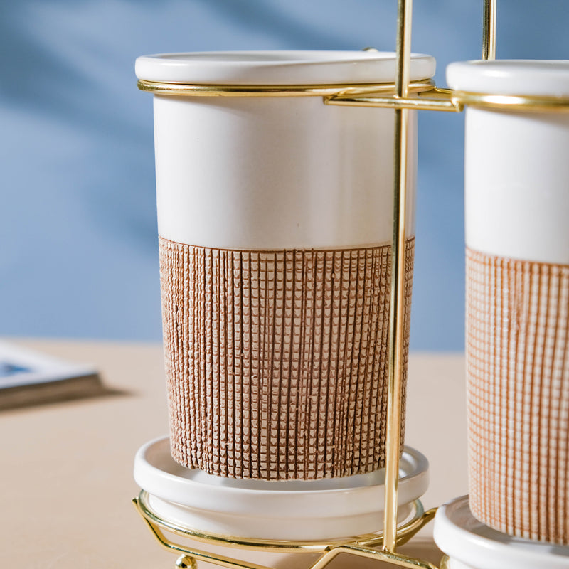 Gemini Twin Tumbler Set Of 2 White - Kitchen Tool