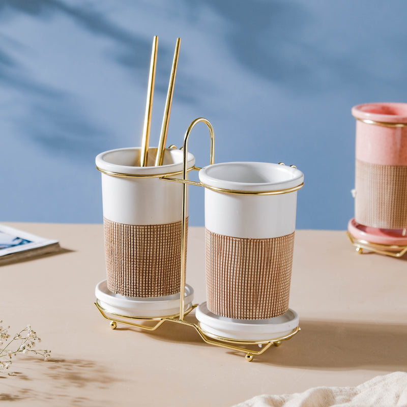 Gemini Twin Tumbler Set Of 2 White - Kitchen Tool