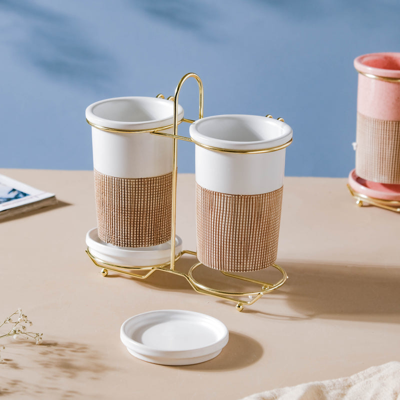 Gemini Twin Tumbler Set Of 2 White - Kitchen Tool