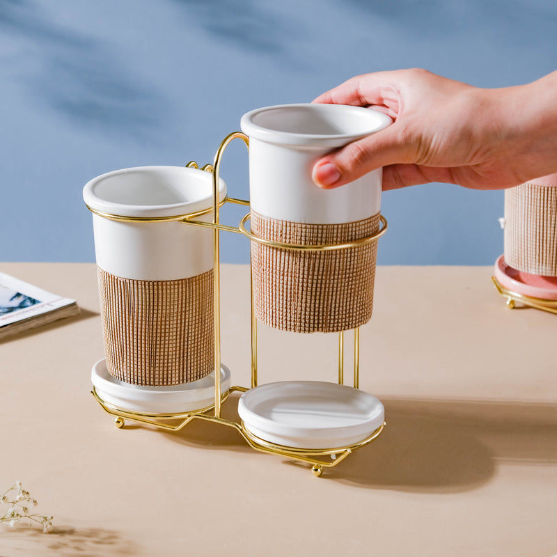 Gemini Twin Tumbler Set Of 2 White - Kitchen Tool