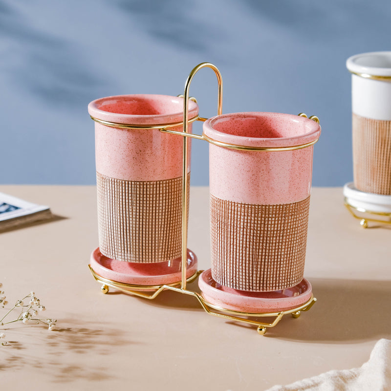 Gemini Twin Tumbler Set Of 2 Pink - Kitchen Tool