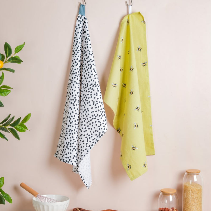 Abstract Printed Cotton Tea Towel Of 2