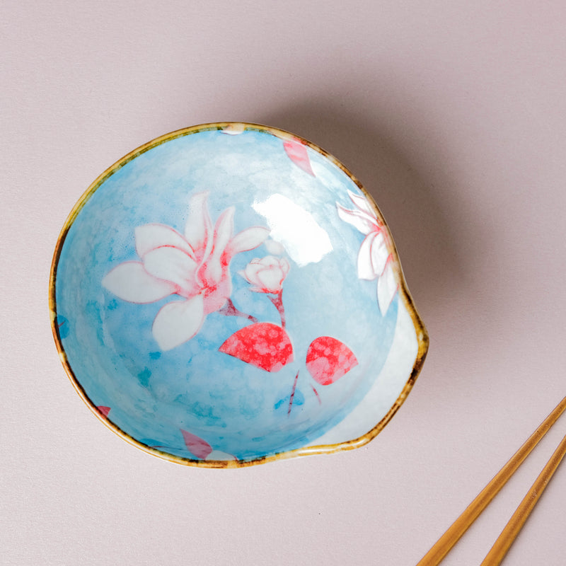 Pastel Flower Printed Bowl 100 ml - Bowl, ceramic bowl, dip bowls, chutney bowl, dip bowls ceramic | Bowls for dining table & home decor 