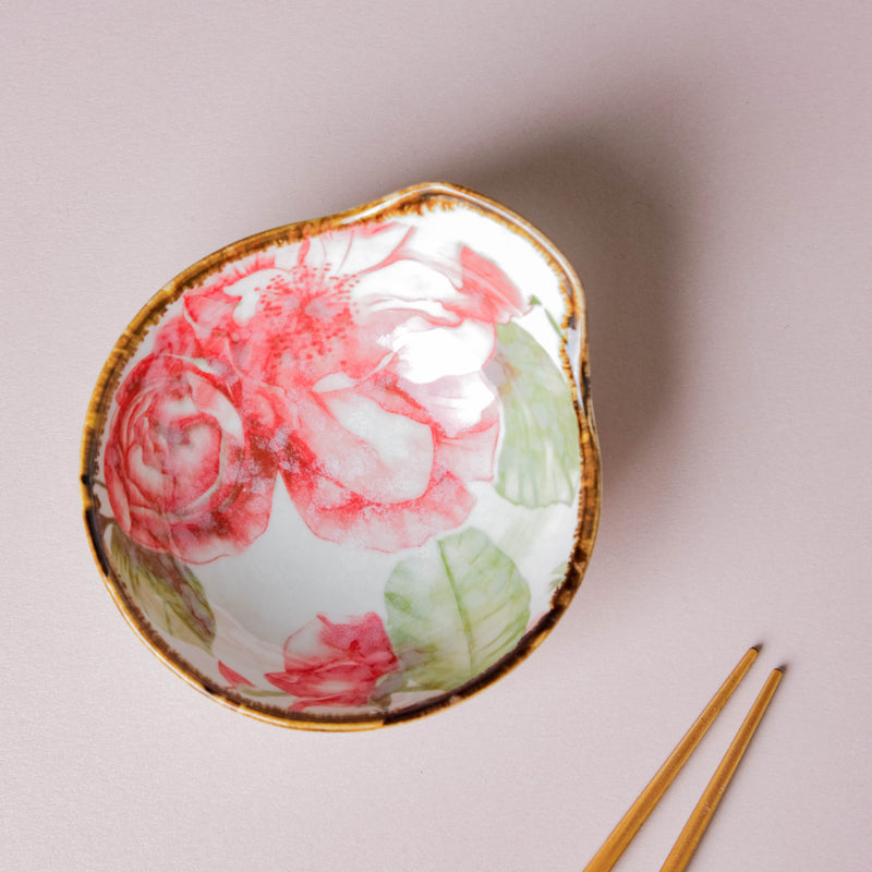 Pastel Flower Printed Bowl 100 ml - Bowl, ceramic bowl, dip bowls, chutney bowl, dip bowls ceramic | Bowls for dining table & home decor 